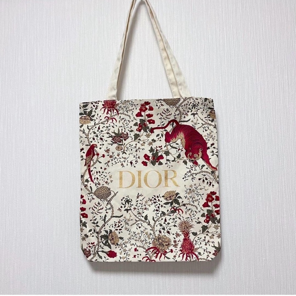Christian Dior Tote with Red Tigers GIFT WITH PURCHASE Limited edition. ****